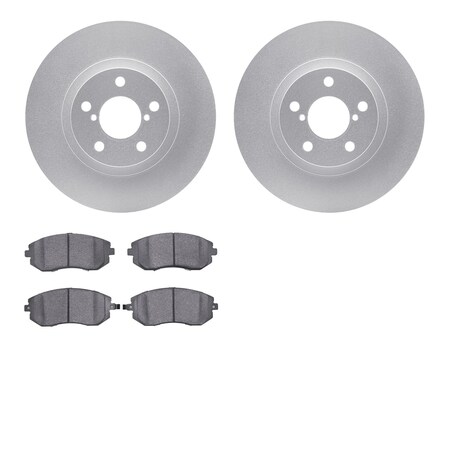 4602-13001, Geospec Rotors With 5000 Euro Ceramic Brake Pads,  Silver
